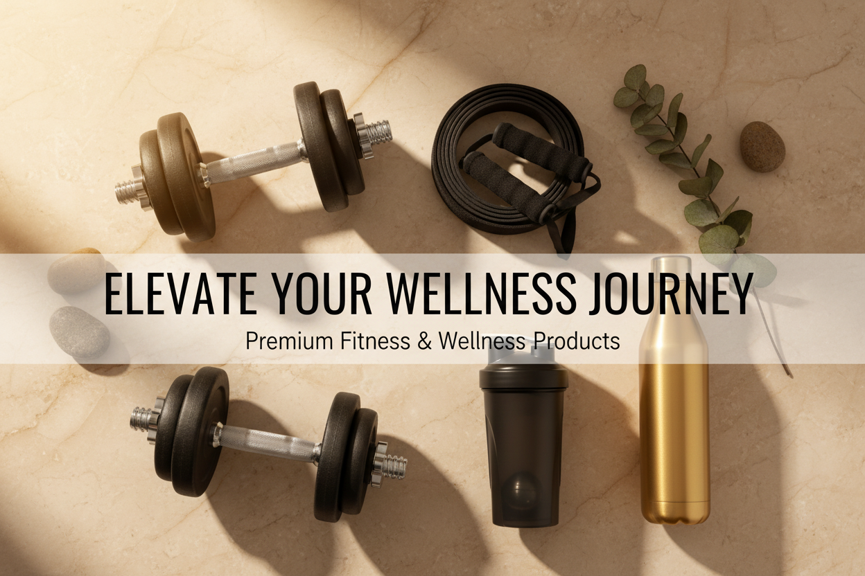 Fitness Wellness Banner - Black Text
